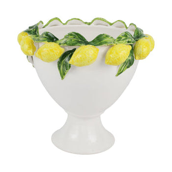 Vietri Limoni Figural Footed Cachepot